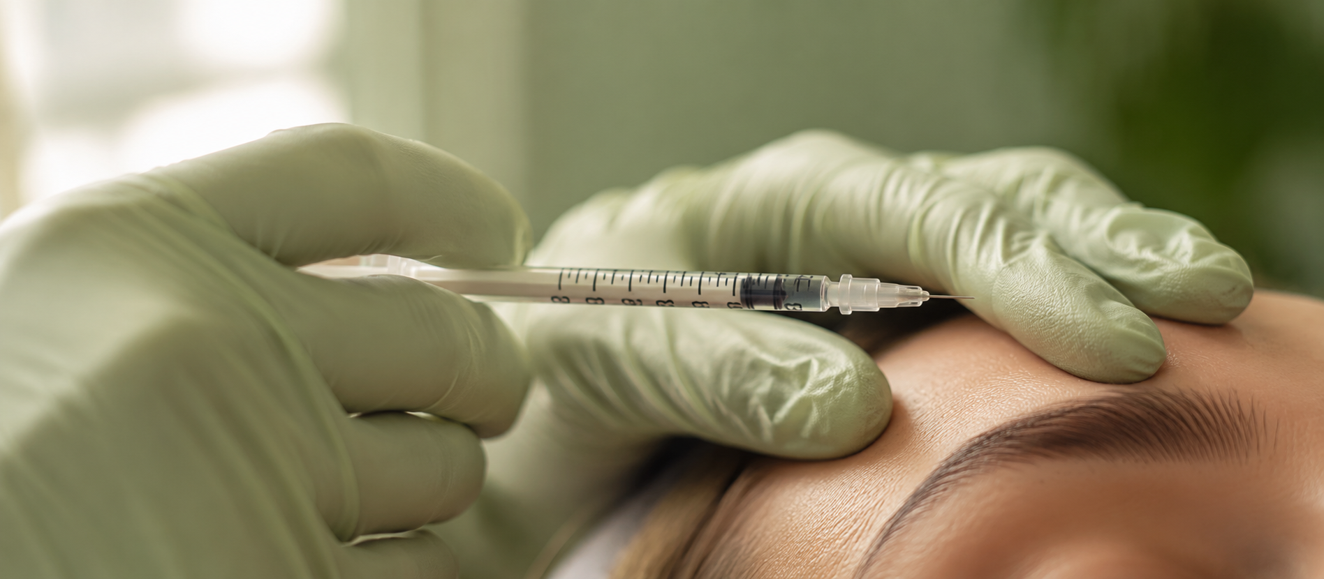 Botox injection detail